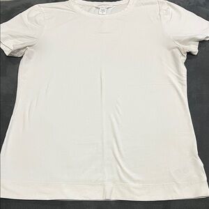 Athleta White Crewneck Short Sleeve Tee
